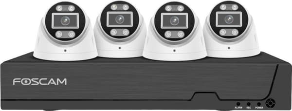 Foscam FN9108E-T4-2T IP overvågningskamera sæt LAN 8 kanaler med 4 kameraer 3072 x 1728 pixels