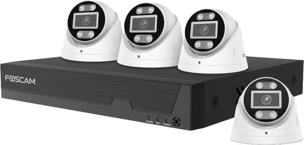 Foscam FNA108E-T4-2T FNA108E-T4-2T LAN IP övervakningskameraset 8-kanals med 4 kameror 3840 x 2160 pi