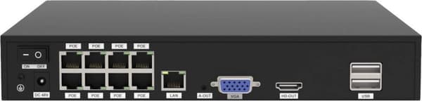 Foscam FNA108E-T4-2T FNA108E-T4-2T LAN IP övervakningskameraset 8-kanals med 4 kameror 3840 x 2160 pi