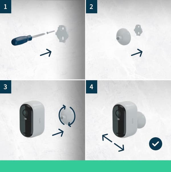 Arlo Essential 2K trådløst udendørs overvågningskamera - 3 IP-kameraer