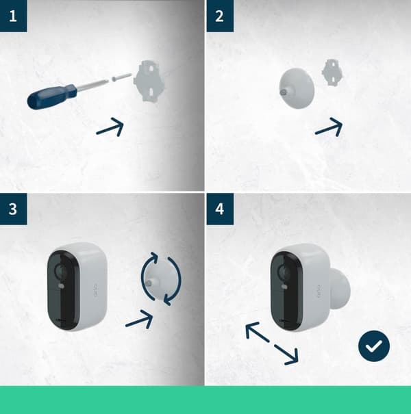 Arlo Essential HD XL trådlös övervakningskamera för bekvämlighet - 2 IP-kameror