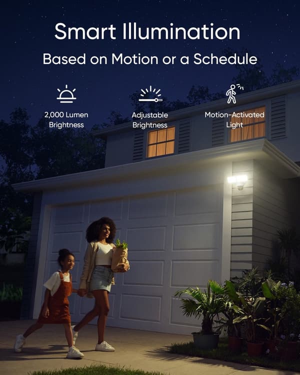 Eufy E340 Floodlight Sikkerhedskamera - Med belysning - Kablet - Hvid