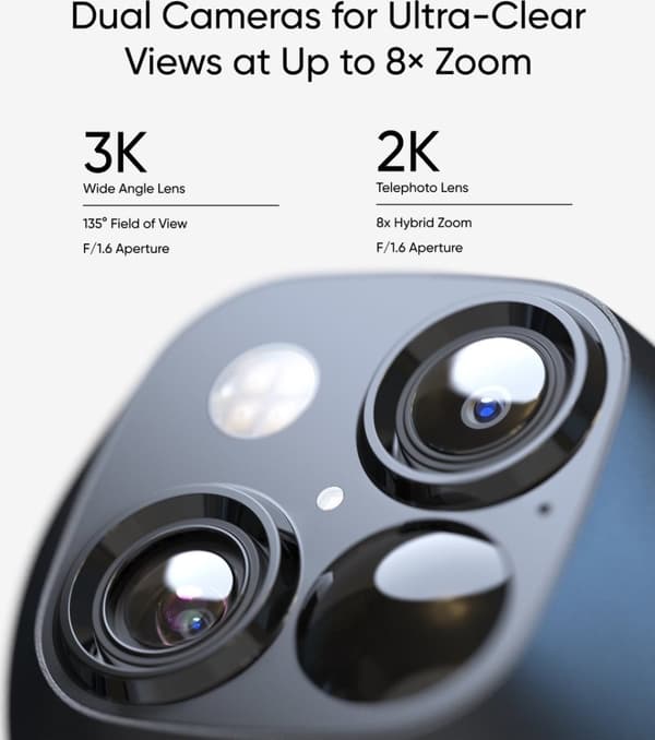 Eufy S340 SoloCam 3K Trådløst Solar Sikkerhedskamera - Hvid