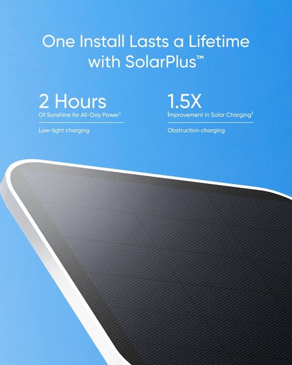Eufy S340 SoloCam 3K Trådløst Solar Sikkerhedskamera - Hvid
