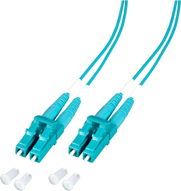 Duplex Jumper LC-LC 50/125µ OM3 LSZH aqua 1,2mm 3m - Kabel - Netværk