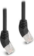 Miniatyrbild 1 av 2: RJ45 nätverkskabel Cat.6a S/FTP 45° vinklad uppåt 3 m svart - Nätverk - CAT 6a