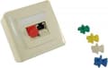 Miniatyrbillede 2 af 3: RJ45 (m) afslutningsdæksel til RJ45 (f) port - pr. stk / gul