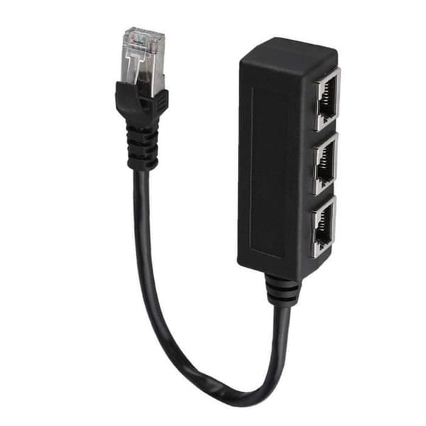 1 hane till 3 hona Splitter Adapter Port Plug Adapter Ethernet gränssnittskabel TUN5 förlängningskontakt