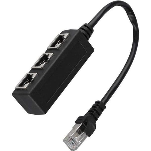 1 hane till 3 hona Splitter Adapter Port Plug Adapter Ethernet gränssnittskabel TUN5 förlängningskontakt