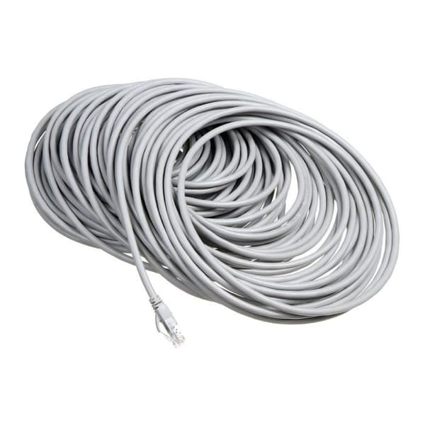 Högkvalitativ CAT6 Ethernet RJ45 Gigabit nätverkskabel 50M GRÅ