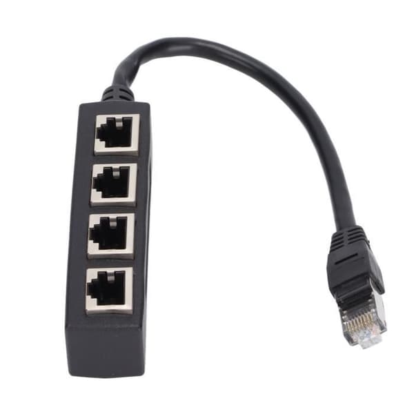 1 till 4-portars RJ45 splitteradapter Smidig överföring Utmärkt anslutning Datornätverkskabel Adapterpaket