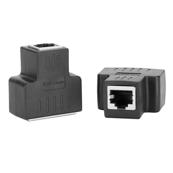 Fdit-koppling 2st Ethernet-kabeladapter Kabelförlängningsdelare LAN-kontakt RJ45 honanslutning för tråd