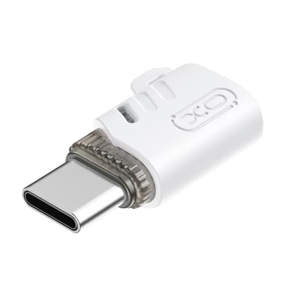 OTG Adapter Micro-USB Hona till USB C Hane Ultrakompakt Design XO Vit