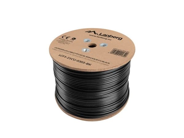 Lanberg LCF5-21CU-0305-BK cable de red 305 m Cat5e F/UTP (FTP) Negro