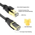 Miniatyrbild 2 av 4: Cat7 Ethernet-kabel skärmad höghastighets RJ45 platt nätverkskabel 10Gbps 600MHz 8P8C Kompatibel med modemrouter(3M)