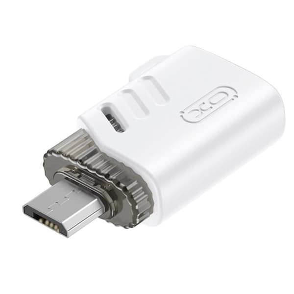 OTG Adapter USB Hona till Micro-USB Hane Dataöverföring XO Vit
