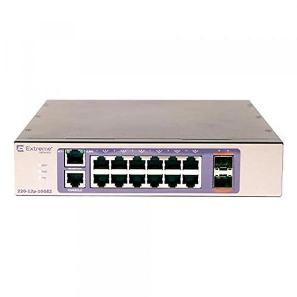 extreme - acc b 220-12p-10ge2 10/100/1000base-t poe+ 2 10gbe svart svart Svart- USED