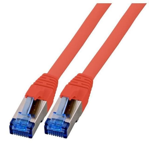 Patchkabel - EFB Elektronik - K5525FRT.0.15 - Cat6a - S/FTP-skärmning - 0,15 m - Röd