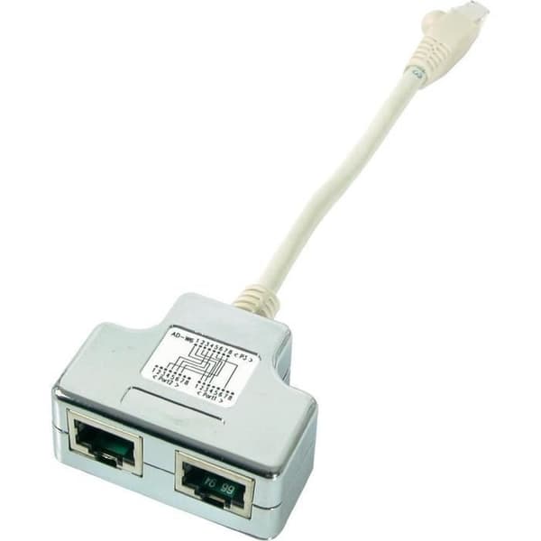 Nätverksadapter EFB ELEKTRONIK - CONRAD RJ45-T CAT 5E - Portduplicator - Silver