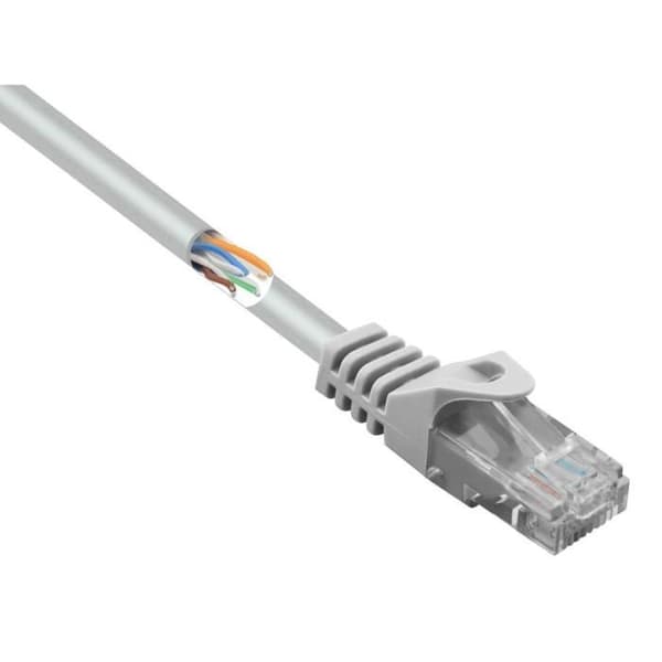 Renkforce CAT 5e U/UTP nätverkskabel - 0,15m Grå - RJ45 med låsande nosskydd