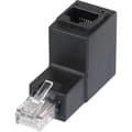 Miniatyrbild 3 av 3: Renkforce CAT 5e RJ45 nätverksadapter [1x RJ45 hane - 1x RJ45 hona] Vinklad uppåt 90° 0,00 m svart