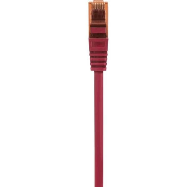 Renkforce CAT 6 U/UTP RJ45 nätverkskabel 0,50 m röd med infälld spärr, flamskyddad