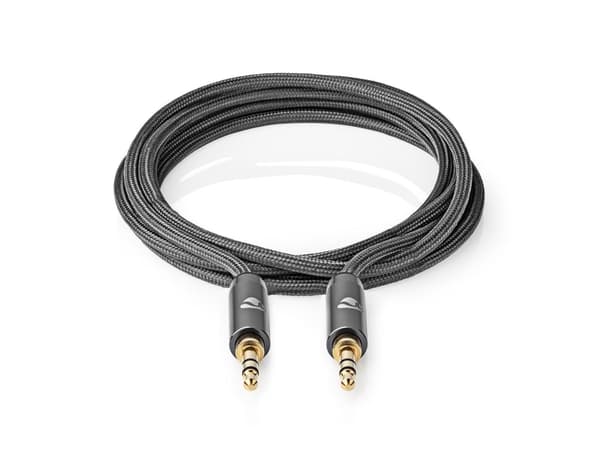 Nedis CATB22000GY50, 3.5mm, Hankjønn, 3.5mm, Hankjønn, 5 m, Grå