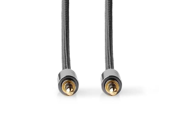 Nedis CATB22000GY50, 3.5mm, Hankjønn, 3.5mm, Hankjønn, 5 m, Grå