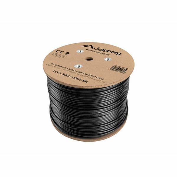 FTP Kategori 6 Rigid Nettverkskabel Lanberg LCF6-30CU-0305-BK 305 m Svart