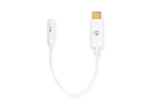 Nedis CCBW65950WT015, 3.5mm, Hunkjønn, USB Type-C, Hankjønn, 0,15 m, Hvit