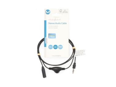Nedis CAGL22090BK10, 3,5 mm, Hankontakt, 3,5 mm, Honkontakt, 1,5 m, Svart