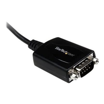 STARTECH USB till DB9 RS232 seriell adapterkabel 30 cm med förvaring av kommunikationsporten - M/M Svart