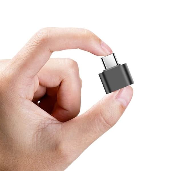 USB C till USB 2.0 ADAPTER - Överföringshastighet 480 Mbps - Aluminiumdesign - Svart