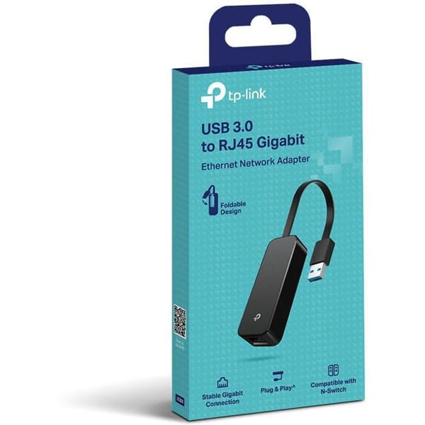 USB till Ethernet-adapter - TP-Link - UE306 - USB 3.0 - Kompatibel med Nintendo Switch - Svart