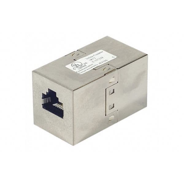 Skärmad CAT5e hona RJ45-adapter - hona/hona monoblock