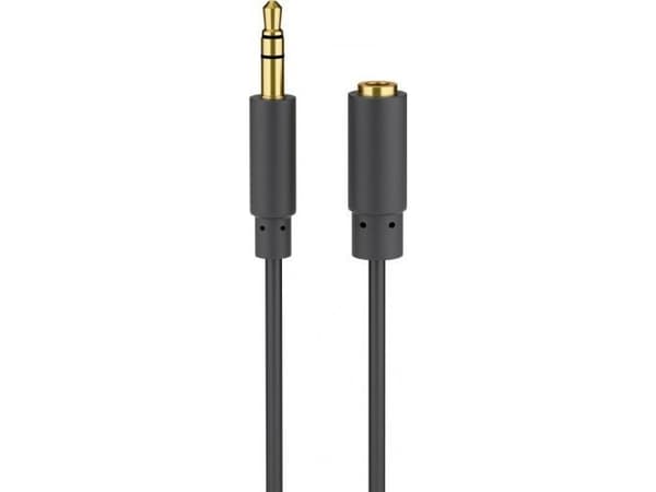 TRITON-kabel Forlengelseskabel for hodetelefoner og AUX-lyd, 3,5 mm 3-pinners, tynn - Kabellengde 3 m