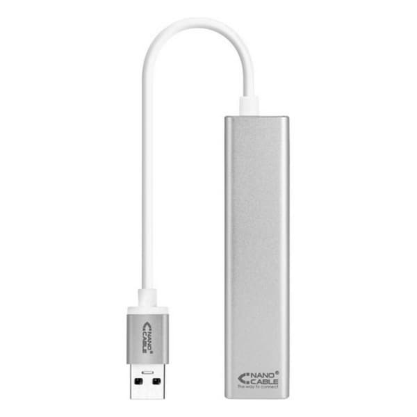 USB 3.0 till Gigabit Ethernet-adapter NANOCABLE 10.03.0403 Silver