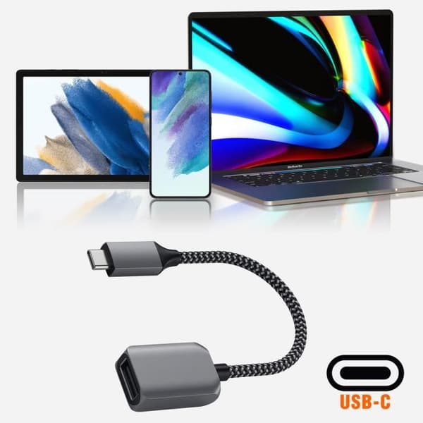 USB-C hane till USB 3.0 honadapter Snabb överföring Satechi Silver