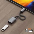 Miniatyrbild 4 av 4: USB-C hane till USB 3.0 honadapter Snabb överföring Satechi Silver
