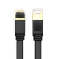 Pikkukuva 2 / 6: Litteä patch-johtokaapeli LAN-verkkokaapeli STP RJ45 Cat 7 10Gbps 10m musta
