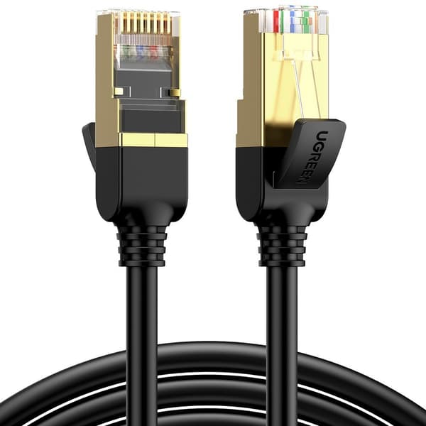 STP RJ45 Cat 7 patch johto verkkokaapeli 15m musta