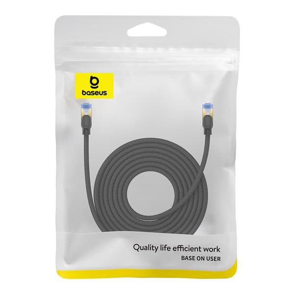 Fast LAN RJ45 cat.7 10Gbps verkkokaapeli, punottu, 8m, musta