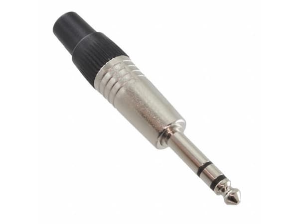 Vivolink PROJACK6.3S, 6.35mm, Hankjønn, 6.35mm, Hankjønn, Kopper, Sort