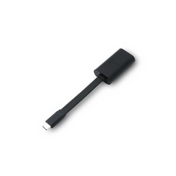 USB-C RJ-45 kabeladapter och kontakt - DELL DBQBCBC064 - Svart Svart