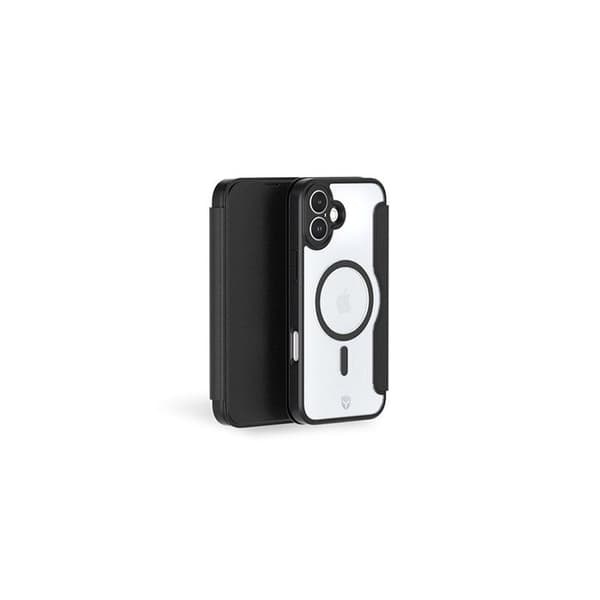 Forcecase mobiltelefonfodral Foliofodral MED Magsafe FÖR IPHONE 16 Plus Svart