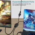 Miniatyrbild 6 av 6: Ethernet-splitter med USB 1xHona till 2xHona