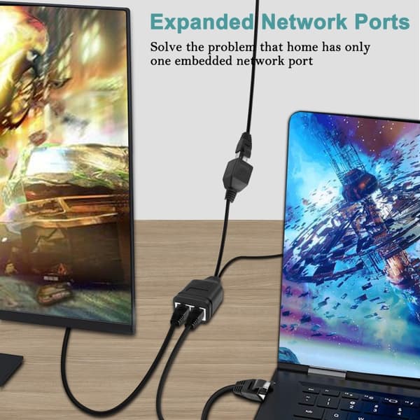 Ethernet-splitter med USB 1xHona till 2xHona