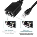 Miniatyrbilde 3 av 6: Ethernet-splitter med USB 1xmale til 2xmale