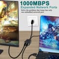 Miniatyrbilde 6 av 6: Ethernet-splitter med USB 1xmale til 2xmale