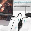 Miniatyrbilde 2 av 6: Ethernet-splitter med USB 1xmale til 2xmale
